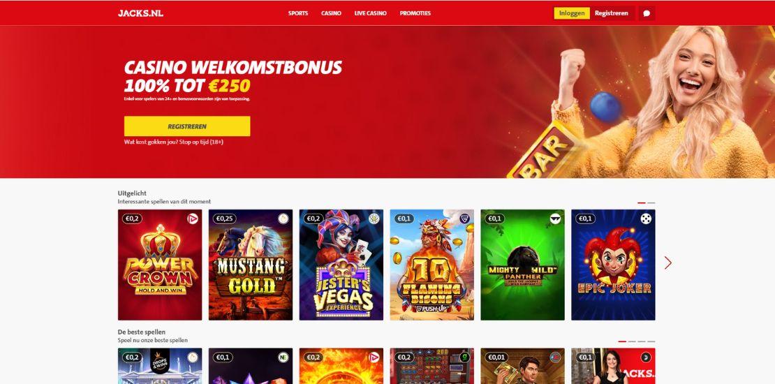 Homepage van JACKS.NL