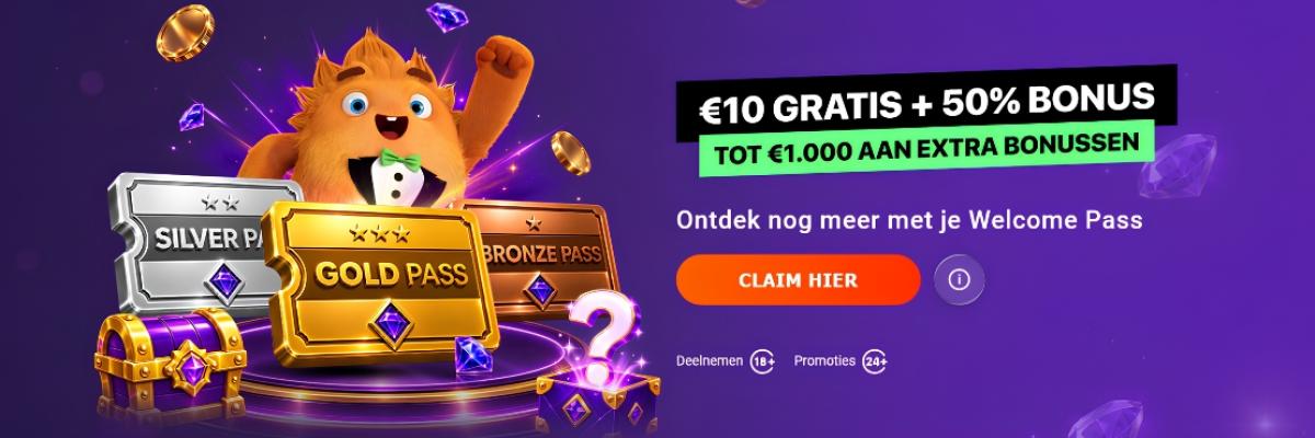 Welkomstpass bij one casino online