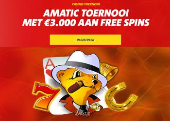 Amatic Toernooi bij Jacks: win deel van 3K aan gratis spins Amatic Toernooi bij JACKS.nl: win deel van 3K aan gratis spins