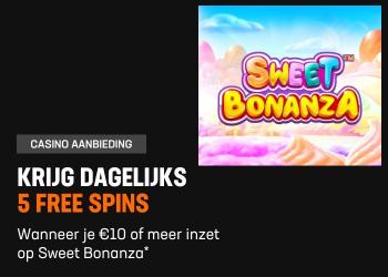 Elke dag gratis spins voor Sweet Bonanza bij LiveScore Bet