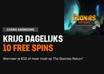 Gratis spins bij LiveScore Bet: geldig voor The Goonies Return Gratis spins bij LiveScore Bet: geldig voor The Goonies Return