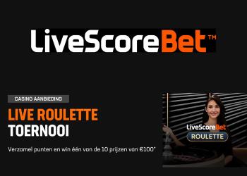 Live Roulette Toernooi bij LiveScore Bet van start gegaan