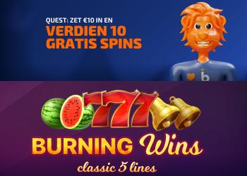 Ontvang 10 gratis spins bij Betnation voor Burning Wins slot