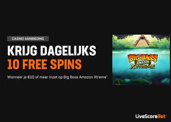 Ontvang dagelijks 10 gratis spins bij LiveScore Bet Nederland Ontvang dagelijks 10 gratis spins bij LiveScore Bet Nederland