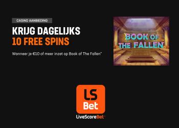 Ontvang dagelijks 10 gratis spins voor Book of the Fallen