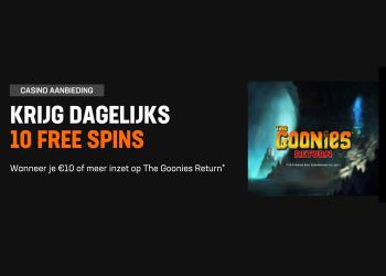 The Goonies Return met gratis spins spelen bij LiveScore Bet