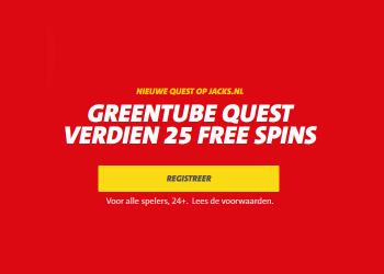 Voltooi de Greentube Quest bij Jacks en ontvang 25 gratis spins